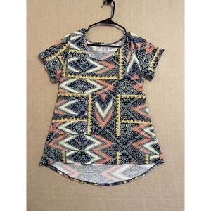 LuLaRoe Shirt Women's Medium Multi Colors Short Sleeve
